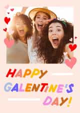 Personalised Valentines Day Photo Card created by Leah Chong - Leah Design - galentines friend Valentines Day Personalised Photo Card 1038