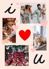 Personalised Anniversary Photo Card created by Leah Chong - Leah Design - I "Heart" U Anniversary Photo Card