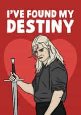 The Witcher i've found my destiny valentines card created by Studio Doodles