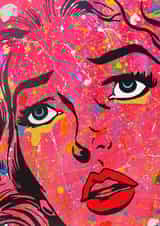 Pop Art valentines bright created by K. Bukhari