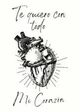 My Whole Heart Spanish Love Card created by Lilac Hailstorm