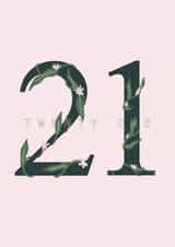 21 pink birthday card  created by Emma Breen