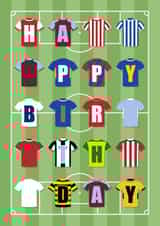 Happy Birthday Football Strips created by Craig Amy Design