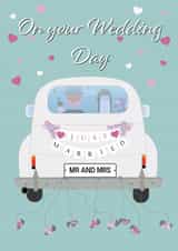 Wedding Car Mr and Mrs Card created by Cracking Cards!