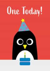 First Birthday Penguin Card created by Amy Munro