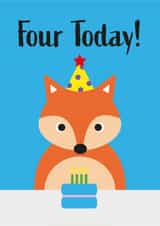 Cute Fourth Birthday Fox Card created by Amy Munro