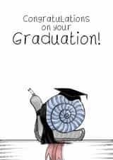 A cute graduation card- congratulations- snail celebration scroll created by Bonny Shatwell