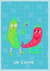 Joyful Love You card. Cute Valentine's day, Mother Day, Engagement card created by @Doodle Bunny