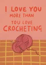 Crochet I love you card created by Amelia Katharine