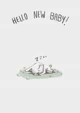 Hello New Baby, Bunny New Born Card created by @Jodsween