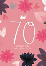70th Birthday Card - 70 Incredible Years created by Two For Joy Illustration