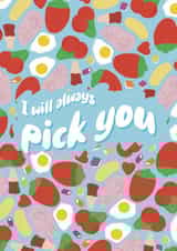 Cute Pick And Mix Anniversary Card / Valentines Day Card - Sweets - Pick And Mix - I Will Always Pick You created by Amy Kelly