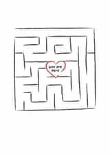 You Are Here Heart Maze Valentine Card created by Phil Tessier