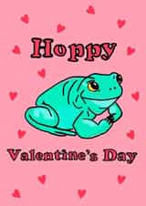Hoppy Valentine's Day : Cute Frog Valentine's Day Card created by Emily Cullen