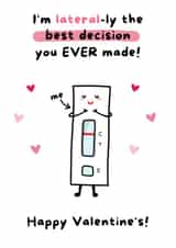 Funny Valentines Card - Best Decision You Ever Made Valentine's Card created by Gobbygifts