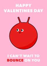 I can't wait to bounce on you Valentines day card created by Leisha Armstrong 