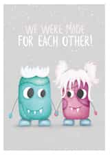 Cute Monster Love Anniversary Card created by Lanther Black