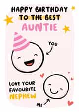 Best Auntie Birthday Card - From Nephew created by Macie Dot Doodles