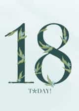 18th birthday floral card created by Emma Breen