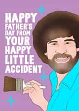 Happy Little Accident Bob Ross card created by Hey Huns It's Nicole