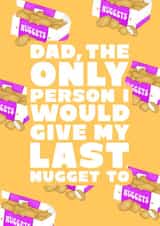 Nugget Dad fathers day card created by Hey Huns It's Nicole