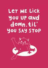 Happy Valentines Day Cheeky Cat created by Sweary Cats by Leaf Lane Studio