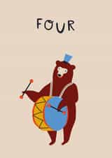 Circus Four Kids Animals 4th Birthday Card created by Betiobca