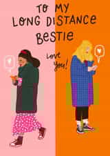 To my long distance bestie Galentines card created by Emmy Lupin Studio 