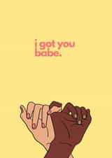 I Got You Babe Valentine's card created by Nina Bombina