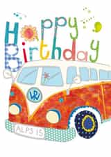 CAMPER VAN BIRTHDAY CARD created by Anya Higginson