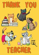 Thank You Teacher -  Cats created by Doodlecats