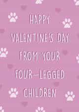 Valentine's Day From Your Pets - Dog, Cat created by Canny Crafted