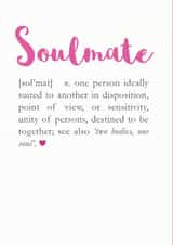 Soulmate Definition Wedding Anniversary Valentine's Card created by Bombus