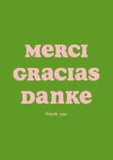 Merci Gracias Danke Thank you Card created by Club Mou