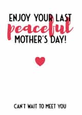 Funny Mothers Day Card from the bump created by Bev O'Connor || @oconnordesign