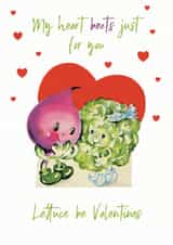 My heart beets just for you Valentine's day card created by Bombus
