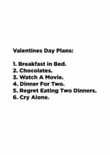 Funny 'Valentines Day Plans' Card created by Liss Doodles