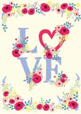 Floral LOVE Card created by Heidi Pie