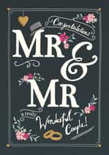 Mr & Mr Wedding Card - Classic card created by Heidi Pie
