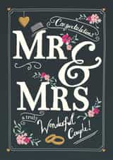 Mr & Mrs Wedding Card - Classic wedding card created by Heidi Pie