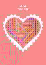 Word search affirmation Mother's Day Card created by Craft Imprint