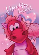 I Love You Husband Dragon Card created by Slinkeee Illustration