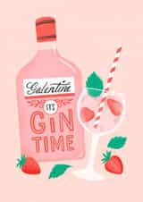Gin Time Galentine's Day Card created by Bird & Co Studio