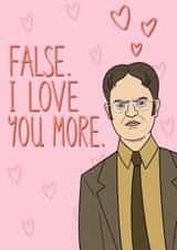 The Office Dwight Schrute Valentine's Day Card created by Luke Oxtoby
