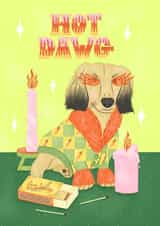 Hot dawg sausage dog valentine's card created by Katie Brookes