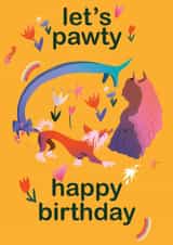 Dogs party birthday card  created by holaholga