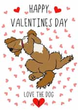 Happy Valentines day love from the dog!  Belly rub time! created by Wonder illustration
