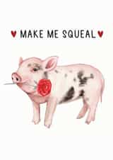 Funny Pig Valentines card created by Paint & Ralph