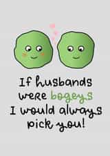 If Husbands Were Bogeys I Would Always Pick You Card created by PrimePrintsUK