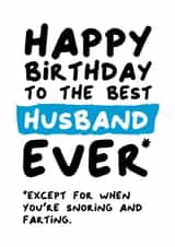 Best Husband Birthday Card created by Waffle & Faff